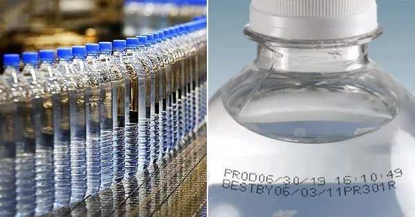 expiry date written on water bottles